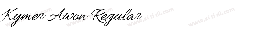 Kymer Awon Regular字体转换 Kymer Awon Regular字体转换
